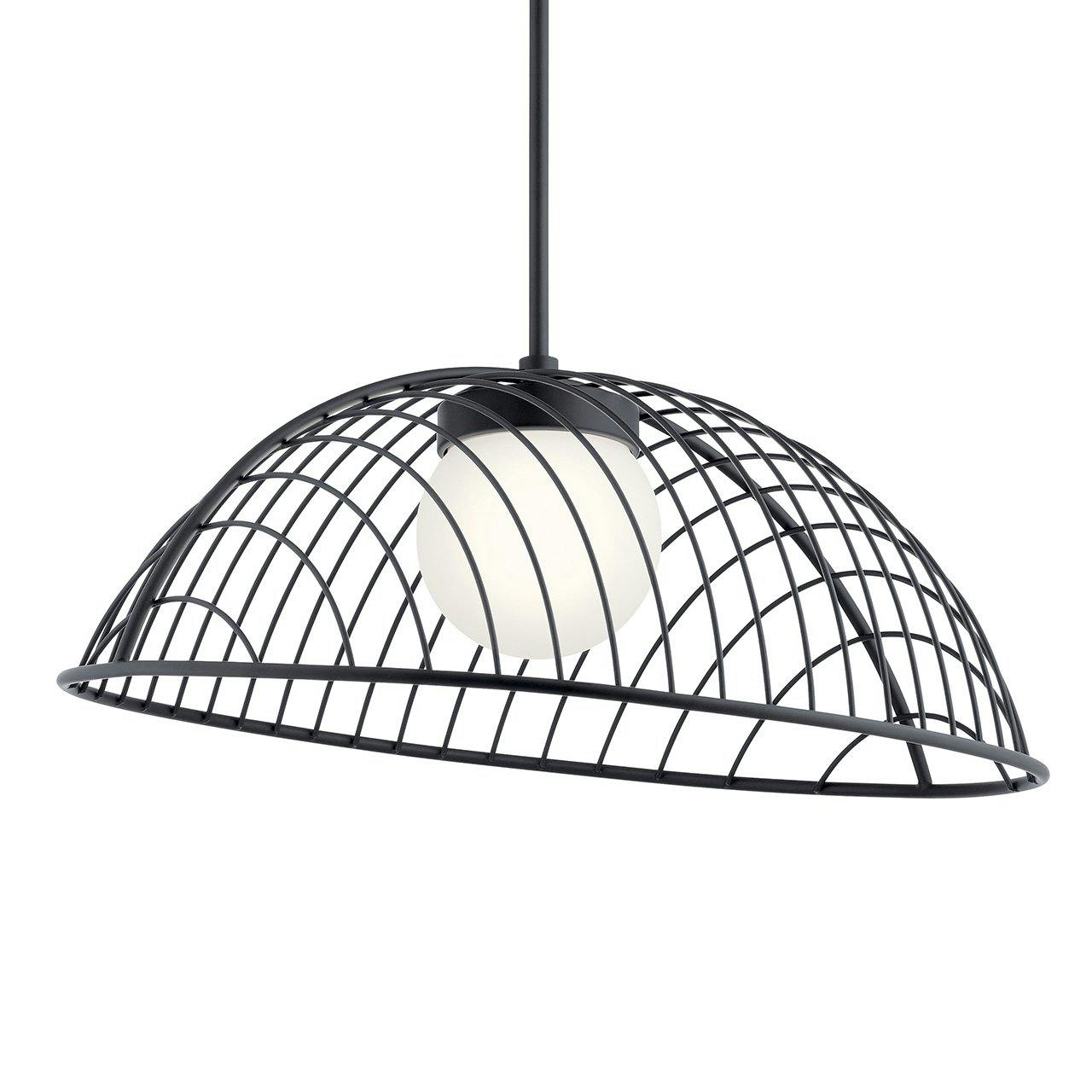 Clevo™ LED 3000K 24" Pendant Matte Black without the canopy on a white background