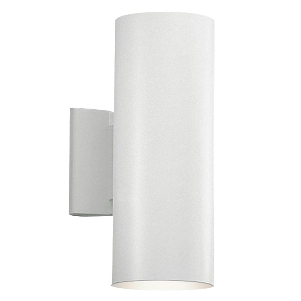 Cylinder 12" Wall Light in White on a white background