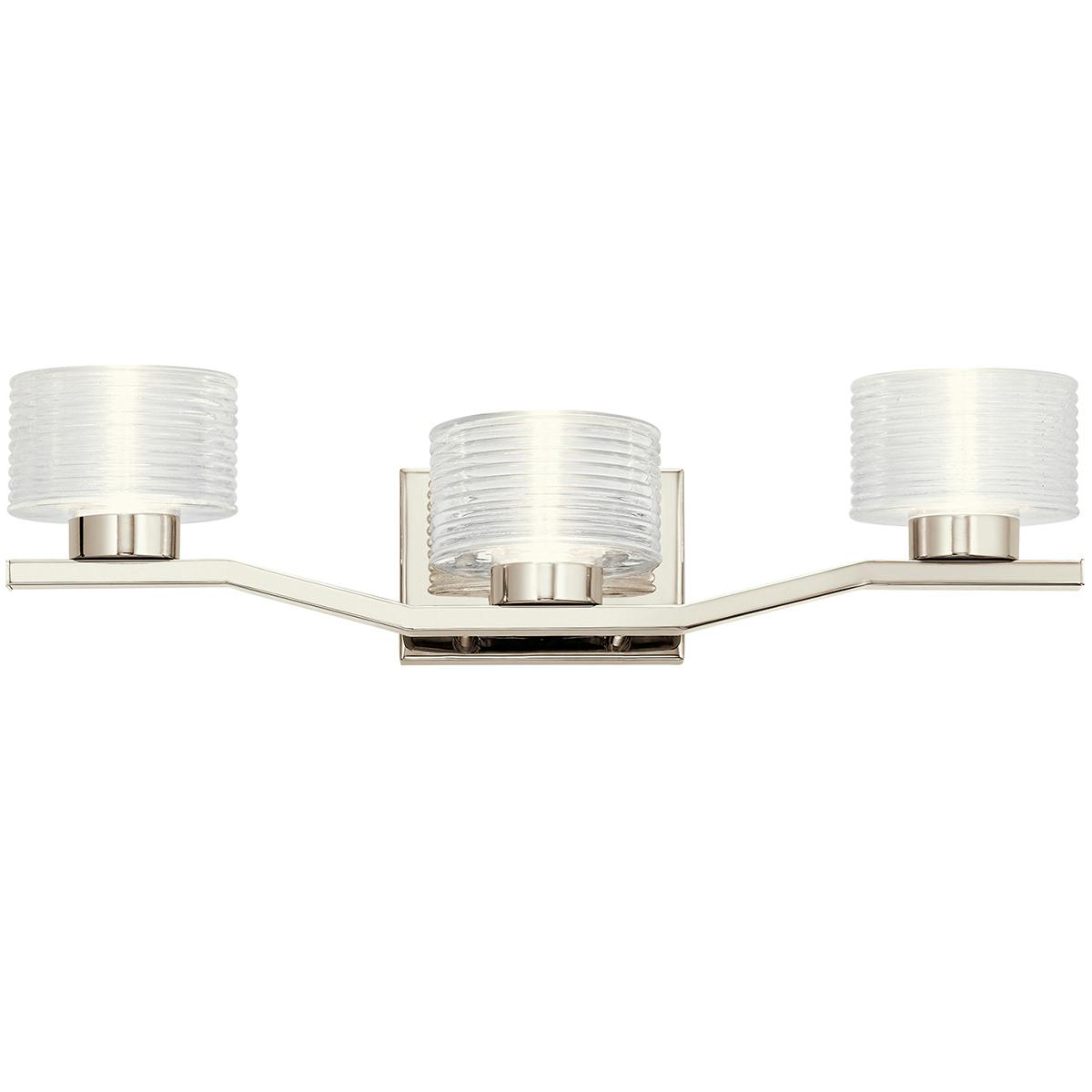 Front view of the Lasus™ 3 Light LED Vanity Light on a white background