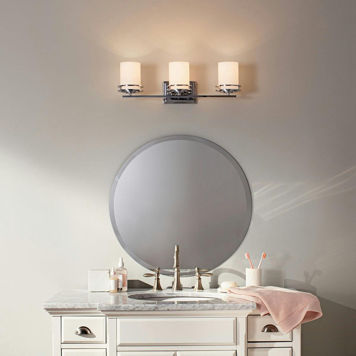 Day time Bathroom featuring Hendrik vanity light 5078CH