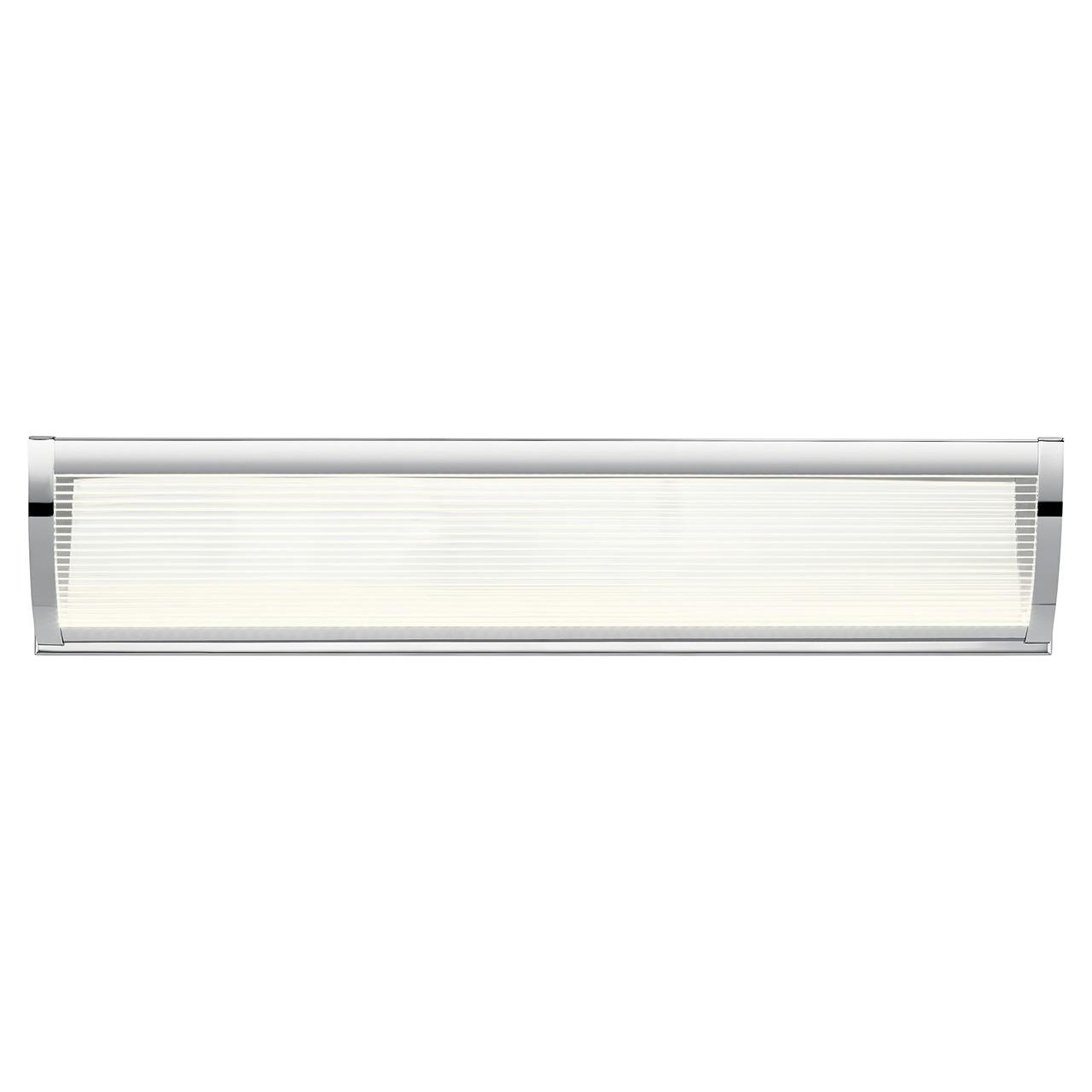 Front view of the Roone 3000K 24" Linear Bath Light Chrome on a white background