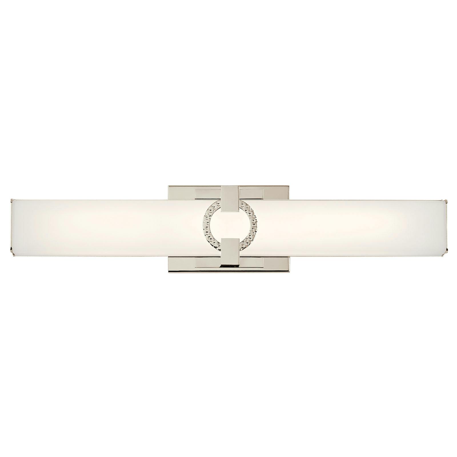 Front view of the Bordeaux 22" LED Vanity Light Nickel on a white background