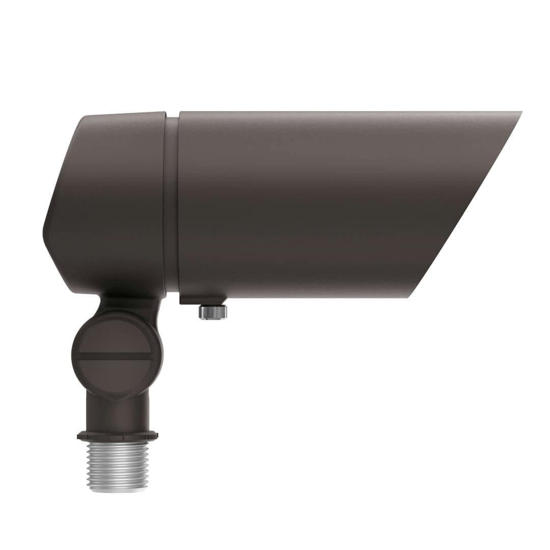Profile of the 12V Modern Drop-In Accent in Textured Architectural Bronze on a white background