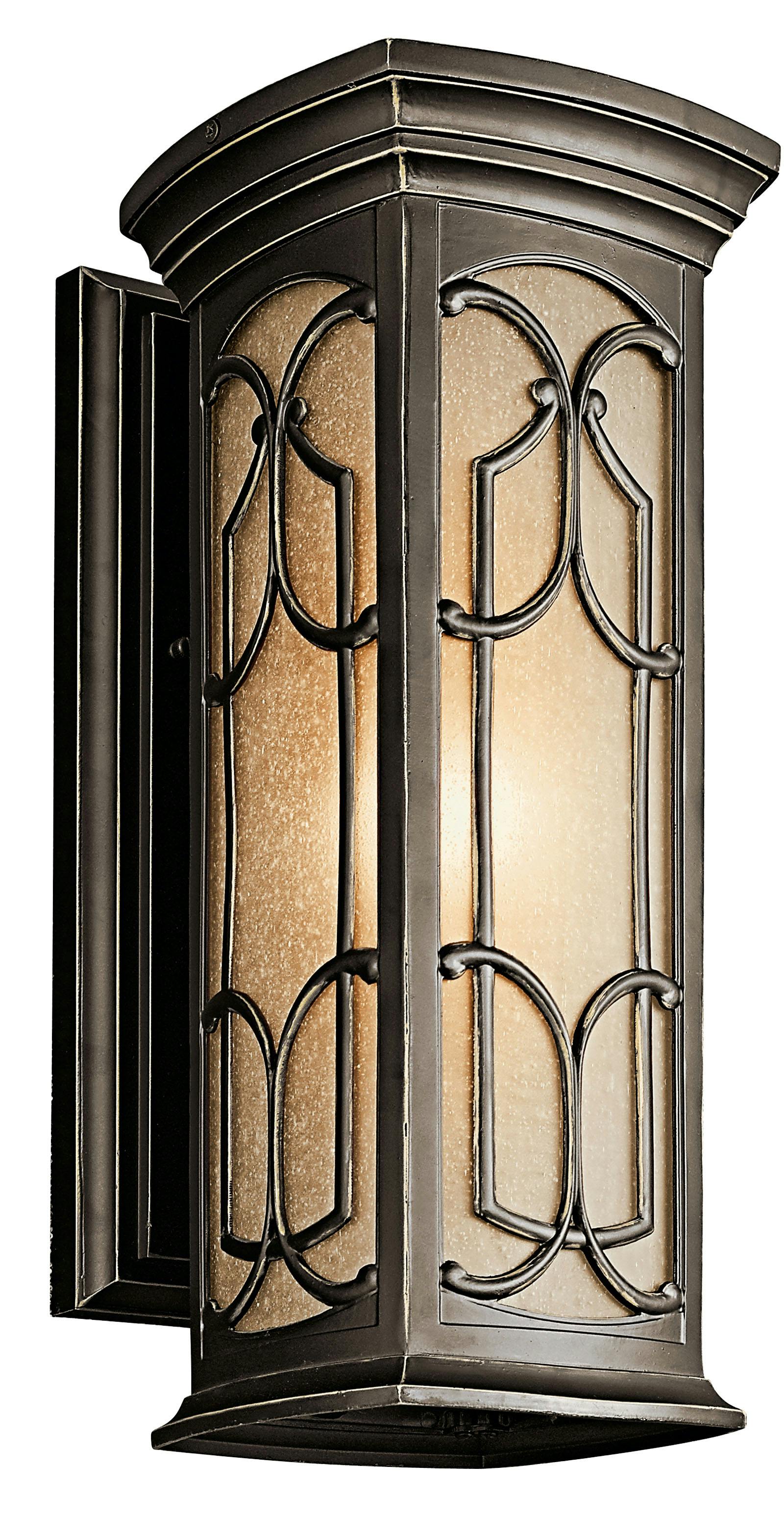 Franceasi 18" Wall Light Olde Bronze on a white background