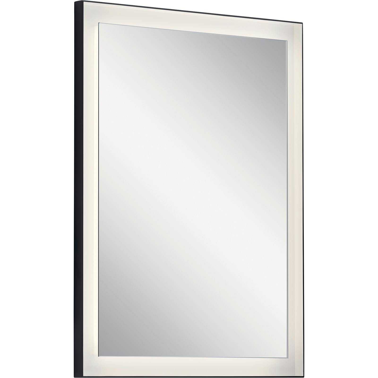 Ryame™ 24" Lighted Mirror Black on a white background