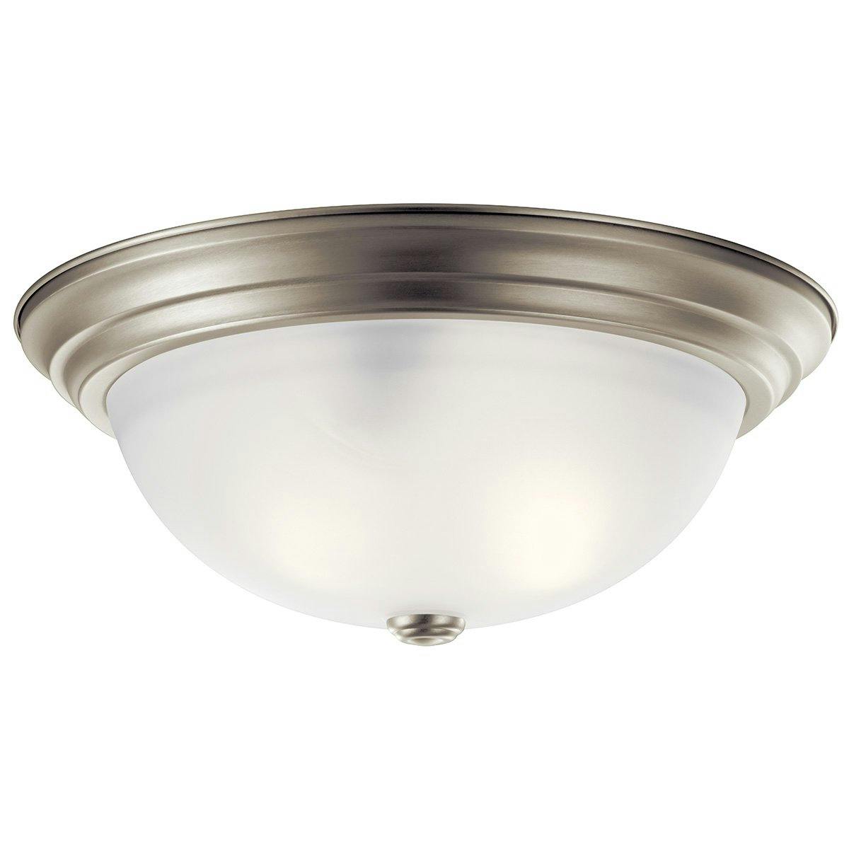 Ceiling Space 15.25" Flush Mount Nickel on a white background