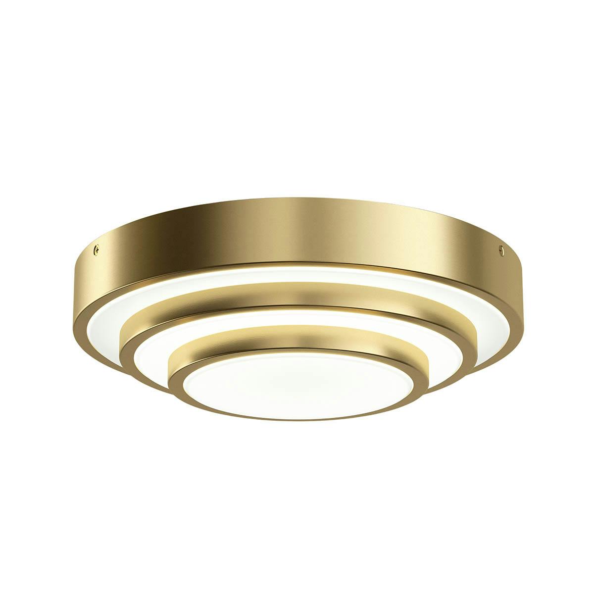 Dombard 14" LED Flush Mount Champagne Gold on a white background