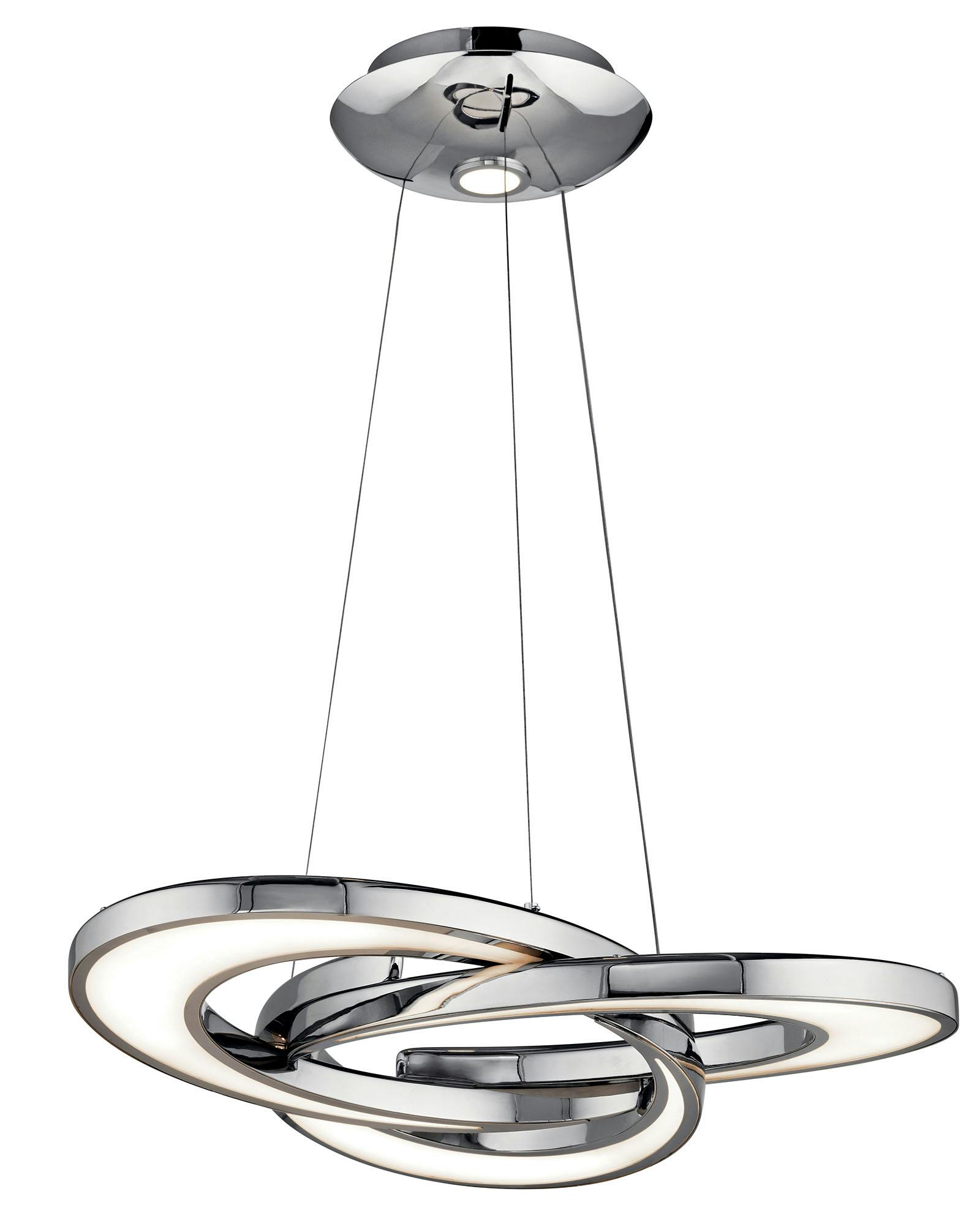 Destiny LED Chandelier in a Chrome finish on a white background