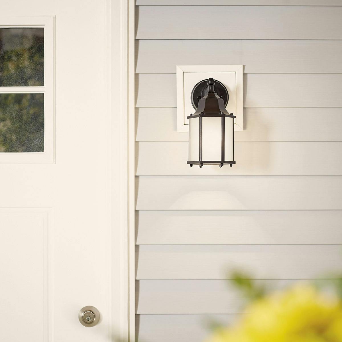 Day time Exterior image featuring Chesapeake outdoor wall light 9774BKS