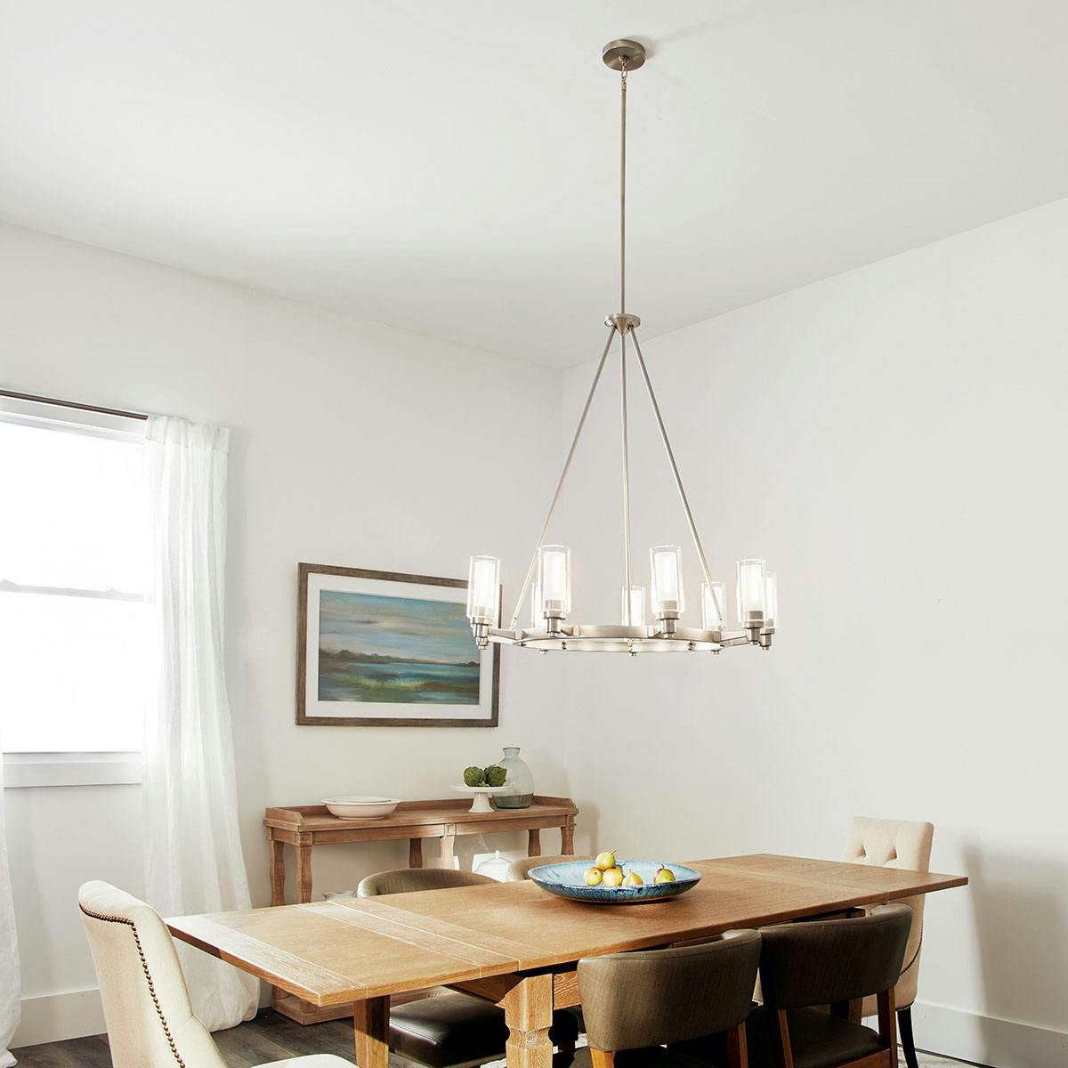 Day time dining room image featuring Circolo chandelier 2346NI
